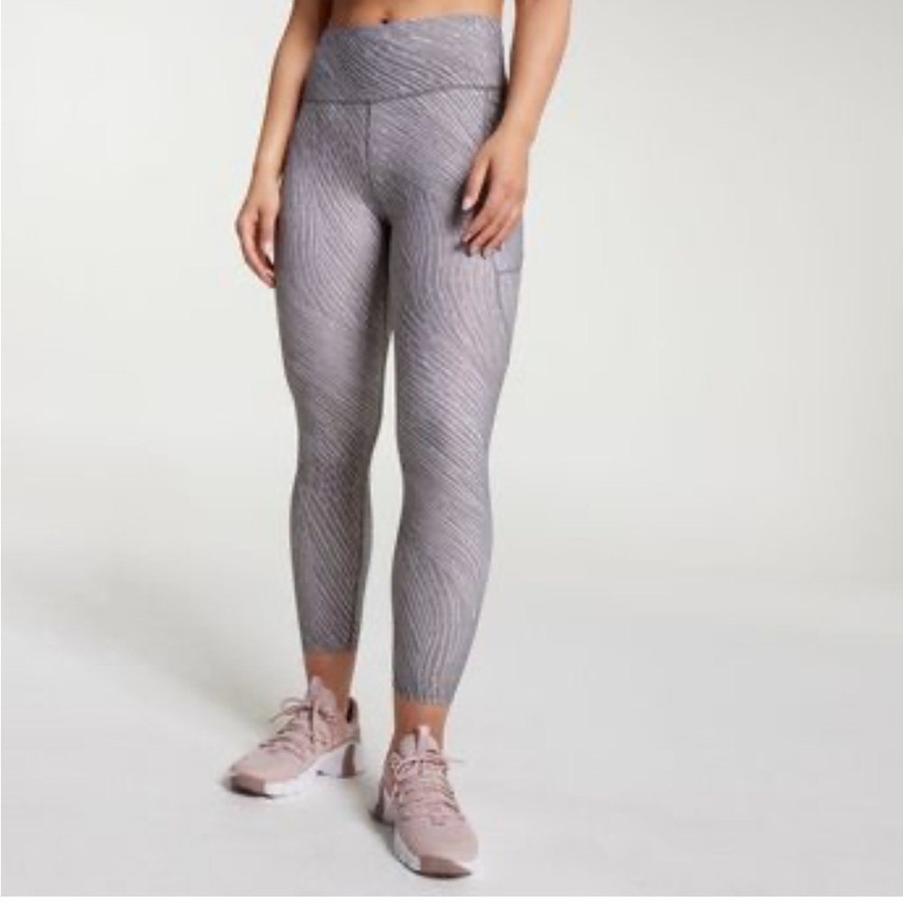 CALIA Women's Energize High Rise 7/8 Leggings in Grey/Tan Marble
